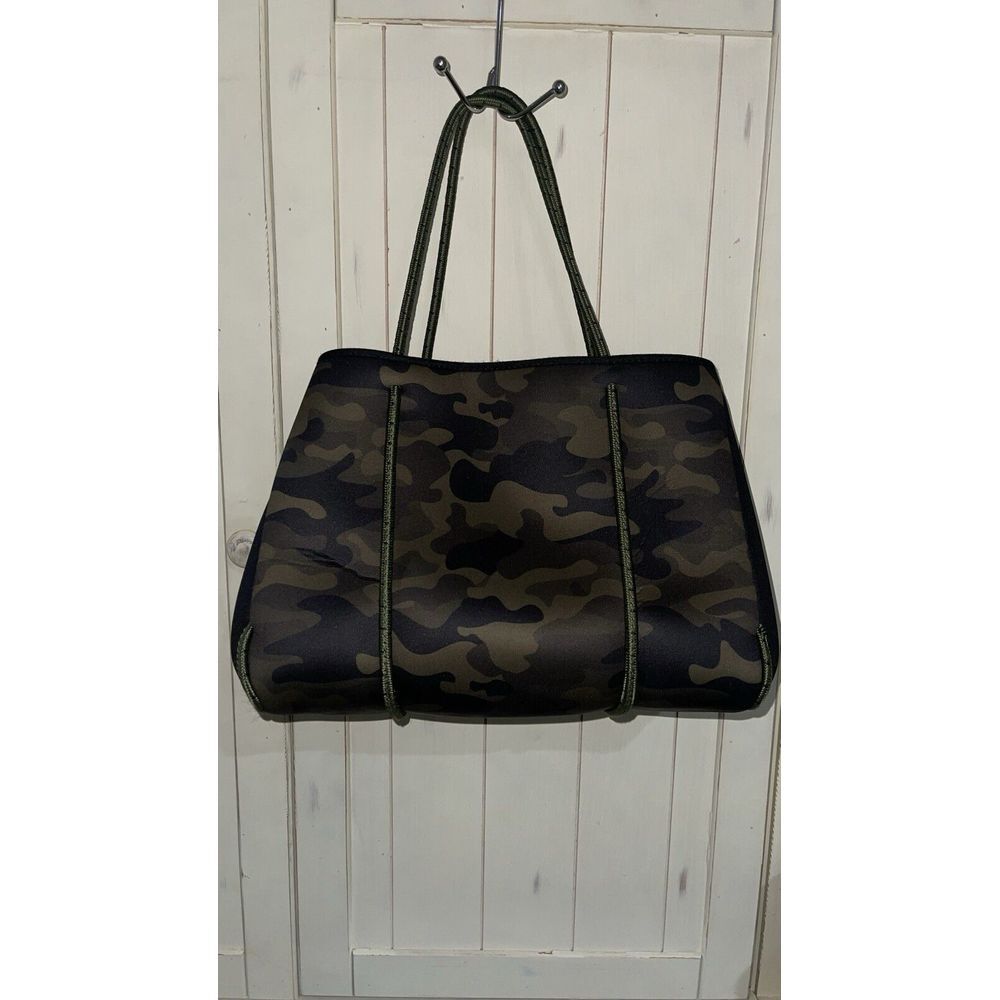 Haute Shore GREYSON REVOLVE Tote‎ Purse Green Camo / Black Side Stripe Bag